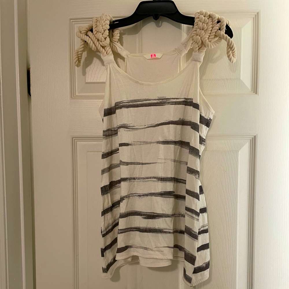 Sass & Bide ivory cami with rope strap detail